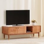 TV Unit – Walnut & White Finish