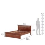 Queen Solid wood bed without storage - Image 2