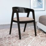 Solid Wood Dining Chair in Black Colour