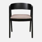 Solid Wood Dining Chair in Black Colour - Image 4