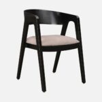 Solid Wood Dining Chair in Black Colour - Image 6