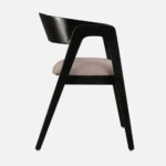 Solid Wood Dining Chair in Black Colour - Image 2