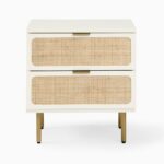 Bedside Table in rattan Cane With 2 Drawers - Image 6