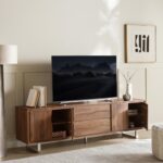 Large Wooden TV Unit for Up to 80 Inches – Walnut Finish - Image 2