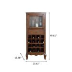 Retro Brown Solid Wood Extendable Bar Counter for Home Bar & Living Room - Image 4