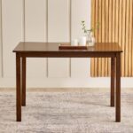 Solid Wood 4-Seater Dining Set with Chairs - Brown - Image 5