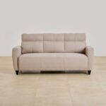 Fabric 3-Seater Sofa - Beige - Image 2