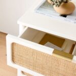 Bedside Table in rattan Cane With 2 Drawers - Image 4