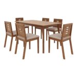 6-seater solid wood dining set - Image 3