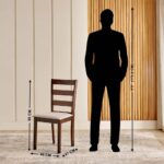 Solid Wood 4-Seater Dining Set with Chairs - Brown - Image 6