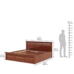 King Solid wood bed with storage - Image 5