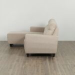 Fabric 3-Seater Left Corner Sofa with Chaise - Beige - Image 6