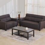 Fabric 3+2 Seater Sofa Set - Brown