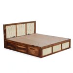 Rattan Solid Wood Cane Bed With Hydraulic Storage - Image 7