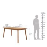 6-seater solid wood dining set - Image 4