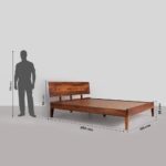 Premium Solid Wood Bed, Queen Size - Image 7