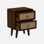 Sheesham Wood Bedside Table In Provincial Teak Finish - Image 3