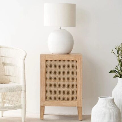 Rattan Solid Wood Bedside Table