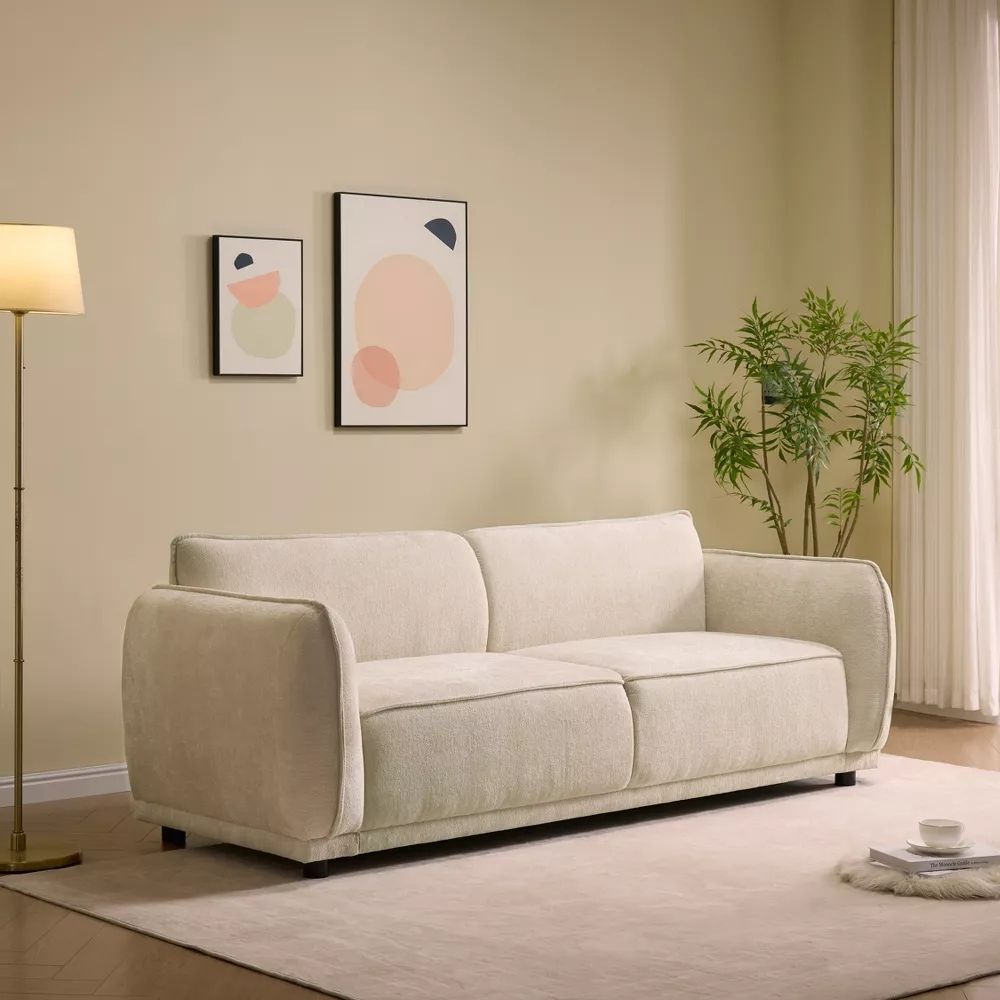 34 Modern 3-Seater Upholstered Sofa - Image 1