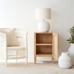 Rattan Solid Wood Bedside Table - Image 4