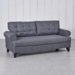 Fabric 3-Seater Sofa - Grey - Image 6