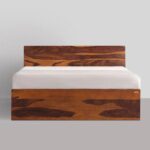 Premium Solid Wood Bed With Storage, Queen Size - Image 4