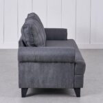 Fabric 3-Seater Sofa - Grey - Image 7