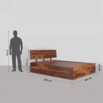 Premium Solid Wood Bed With Storage, Queen Size - Image 6