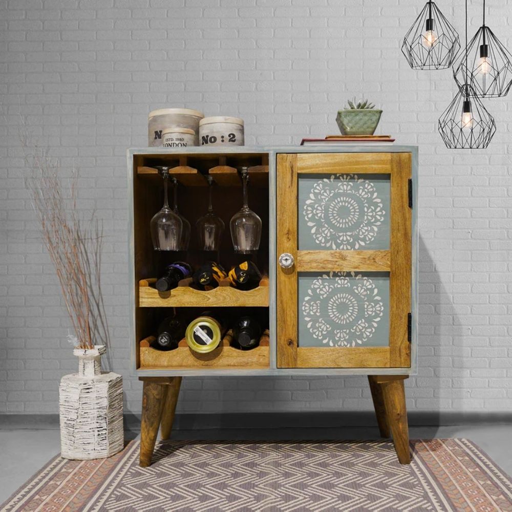 38 Wooden Bar Cabinet – Classic Finish - Image 1