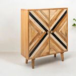 Mango Wood Highboard with Intricate Front Design – 100 cm Premium Storage Unit - Image 4