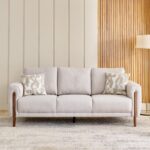3-Seater Sofa with Cushions - Beige