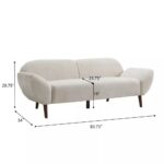 Curved 3 Seater Modern Upholstered Sofa - Image 3