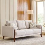 3-Seater Sofa with Cushions - Beige - Image 2
