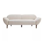 Curved 3 Seater Modern Upholstered Sofa - Image 4