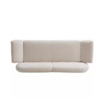 Curved 3 Seater Modern Upholstered Sofa - Image 5