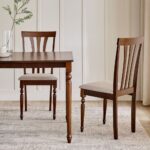 4-Seater Dining Set with Chairs - Walnut - Image 2