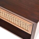 Cane Bedside Table - Dark Walnut - Image 2