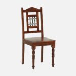 Sheesham Wood Dining Chair in Scratch-Resistant Honey Oak Finish (Set of 2) - Image 5