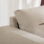 Fabric 2-Seater Sofa - Beige - Image 2