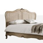 Cane Rattan Teak Wood King Size Bed - Natural Color - Image 2