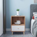 Bedside Table With Drawers – Brown
