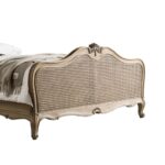 Cane Rattan Teak Wood King Size Bed - Natural Color - Image 3