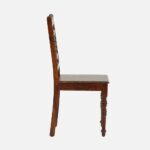 Sheesham Wood Dining Chair in Scratch-Resistant Honey Oak Finish (Set of 2) - Image 3