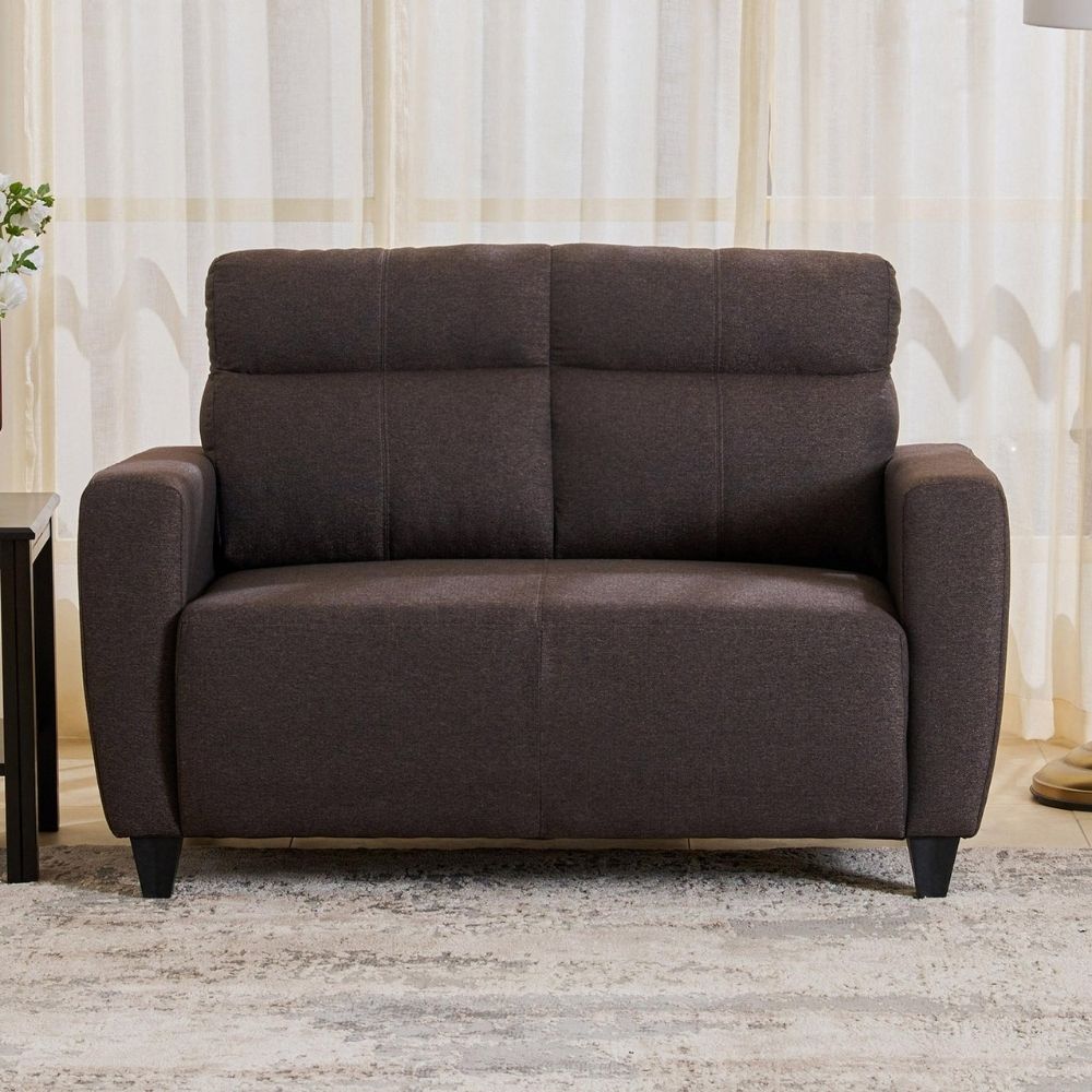 47 Fabric 2-Seater Sofa - Brown - Image 1