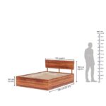 Queen Teak Bed with Storage - Image 2