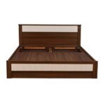 King Bed with Semi Hydraulic Storage (Walnut) - Image 6