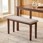 Solid Wood 4-Seater Dining Set with Chairs and Bench - Image 4