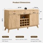 L Bar Wine Cabinet Farmhouse Storage Cabinet Corner Accent Cabinet with Adjustable Shelves - Image 5