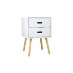 Wooden Bedside Table with 2 Drawer Storage - Image 2