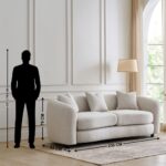 3-Seater Sofa with Cushions - Beige - Image 4